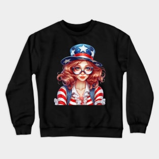 4th of July Girl #3 Crewneck Sweatshirt